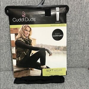 Cuddl Duds Soft Comfort Black Leggings
